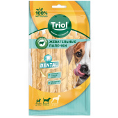 Triol Палочки жевательные DENTAL крученые, 12,5 см, 105-120 г (уп.15шт.)