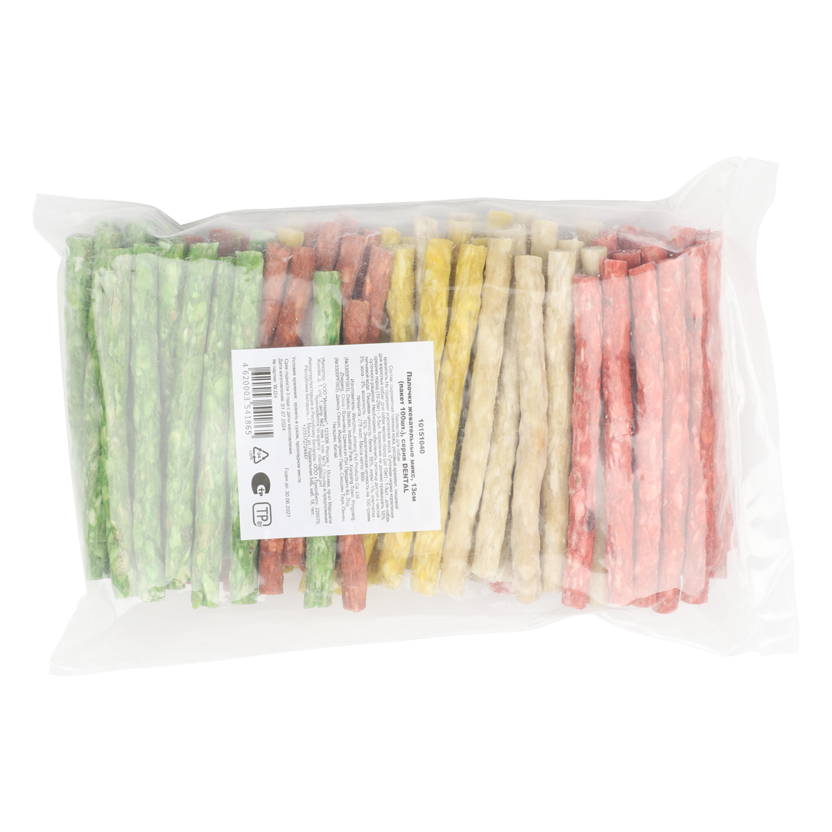 Triol Палочки жевательные микс, 13см (пакет 100шт.), серия DENTAL