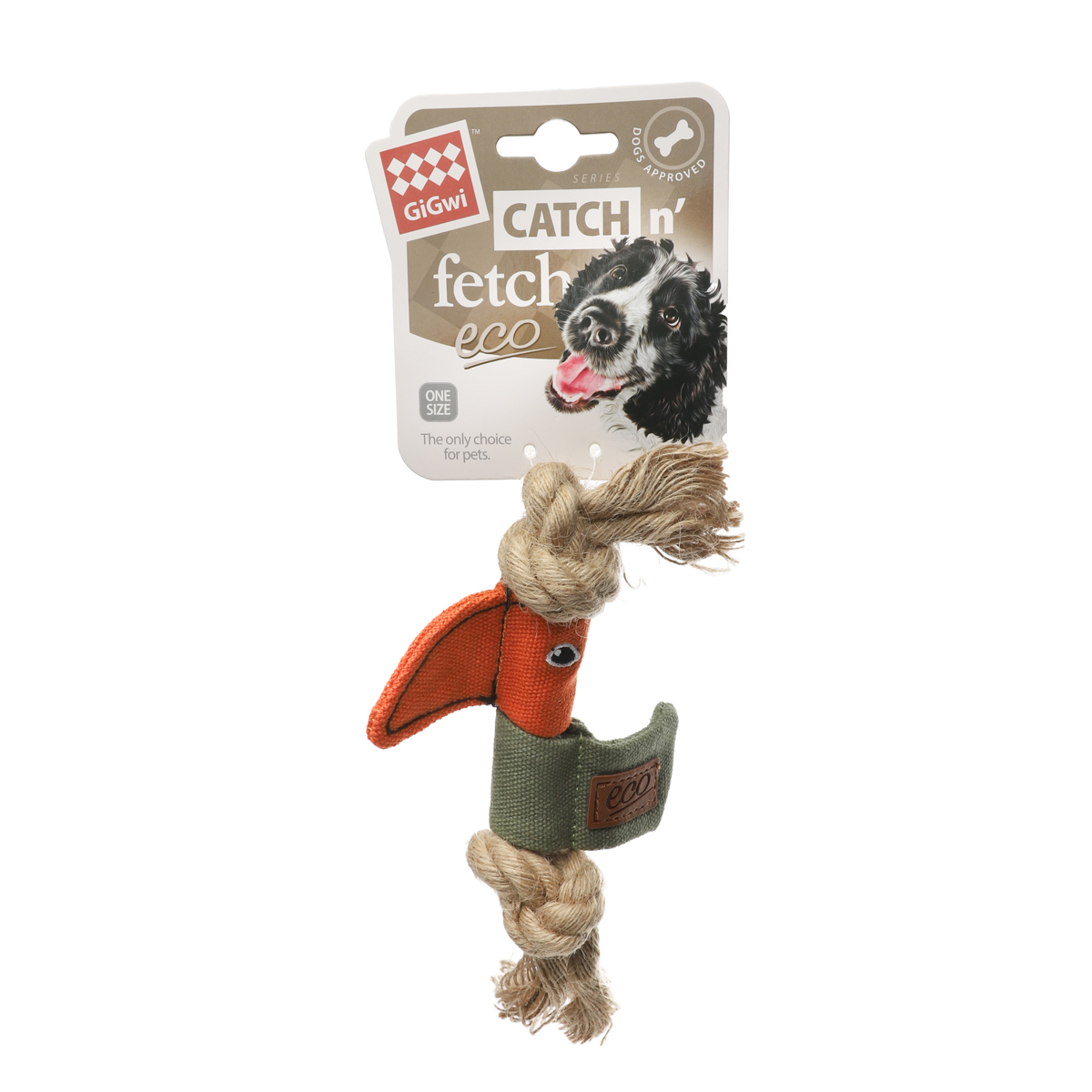 GiGwi Игрушка для собак Птичка 16см, серия CATCH & FETCH ECO