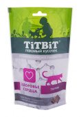 TiTBiT Хрустящие подушечки для кошек, с мясом индейки для здоровья сердца, 60 г