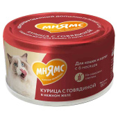 Мнямс На каждый день для котят с 6 месяцев "курица с говядиной в нежном желе" 80 г