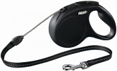 Flexi New Classic М рулетка до 20 кг 5 м., трос, черная