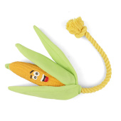 Triol Игрушка для собак из латекса "Кукуруза с веревкой", 165/445мм