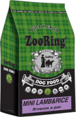 ZOORING MINI LAMB&RICE Сухой корм для взрослых собак мини и средних пород Ягненок и Рис без пшеницы,