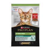 Pro Plan Sterilised Maintenance, влажный корм для взрослых стерилизованных кошек и кастрированных котов с говядиной в желе, 85 г