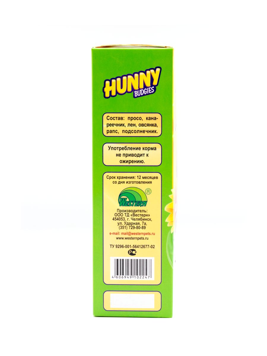 HUNNY Зерносмесь для волнистых попугаев, 400 г