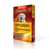 Citoderm Капли дерматологические, для улучшение кожи и шерсти для собак от 10 до 30 кг, 4 тюбика-пипетки по 3 мл