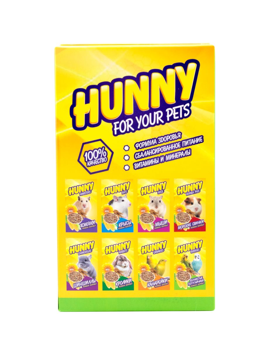 HUNNY Зерносмесь для волнистых попугаев, 400 г