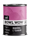 BOWL WOW Влажный корм для собак Индейка с тыквой, 340 г