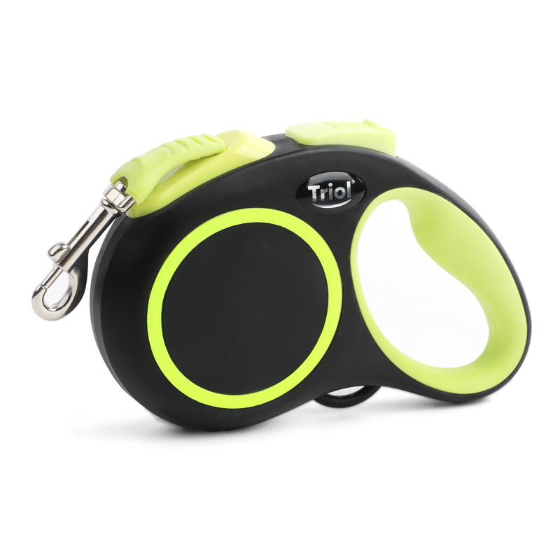 Triol Поводок-рулетка для собак Urban Neon M, 5м до 25кг, лента, черный