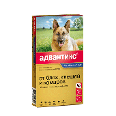 Bayer Адвантикс Капли против клещей и блох для собак весом более 25 кг, 4 пипетки