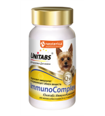 Unitabs Immunocomplex, ИммуноКомплекс с Q10 витамины для собак мелких пород, 100 таблеток