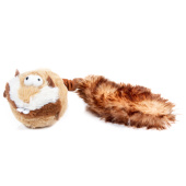 GiGwi 75106 Игрушка для собак Барсук с мячом и пищалками 26см, серия CATCH & FETCH