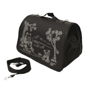 Догман Сумка-переноска Лира №3, черная (панда) 43x27x27 см
