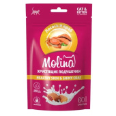 Molina Хрустящие подушечки с начинкой из лосося и краба", HEALTHY SKIN & SHINY COAT, 60г
