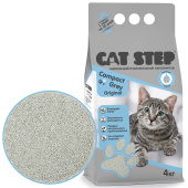 Cat Step Compact Grey Original наполнитель комкующийся минеральный 4 кг
