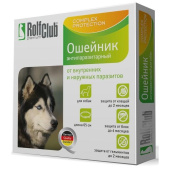 RolfClub Ошейник от внутренних и внешних паразитов, для собак, 65 см