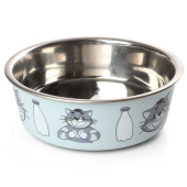 Triol СОЮЗМУЛЬТФИЛЬМ Миска для животных металлическая на резинке "Матроскин", 0.25л.