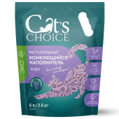 Растительный комкующийся наполнитель тофу Cat's choice с ароматом "Лаванда"