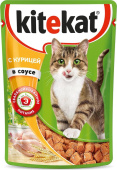 Kitekat Влажный корм для кошек курица в соусе, 85 г