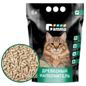 Gamma Наполнитель впитывающий древесный мелкие гранулы , 5л