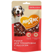 Мнямс Лакомство На каждый день для собак Тренировочные "Рыбки" из лосося 90г
