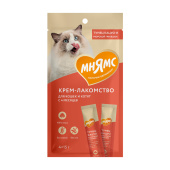 Мнямс Крем-лакомство Мнямс для кошек с тунцом Кацуо и морским гребешком 15 г х 4 шт.