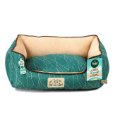 Triol Лежанка прямоугольная "Клён" M, изумрудно-песочная, 610*460*180мм, серия LOVE THE PLANET