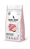 BOWL WOW Корм сухой для собак средних пород с индейкой, рисом и добавлением яблока, 2 кг