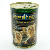 Верные друзья Консервированный корм для собак мелких пород, мясное ассорти, 415 г
