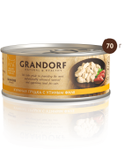 GRANDORF Влажный корм класса холистик, куриная грудка с утиным филе, для кошек, 70 г