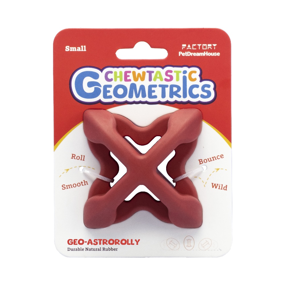Игрушка интерактивная для собак из натурального каучука Chewtastic Geometrics Geo-AstroRolly,