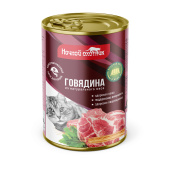 Ночной охотник Консервы для кошек, говядина кусочки в желе, 415 г