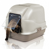 IMAC Туалет MY CAT для кошек закрытый, бежево-серый, 50*40*40 см