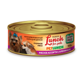 konservy-dlja-shhenkov-lunch-for-pets-mjasnoe-assorti-s-oleninoj-rublenoe-mjaso-100-g