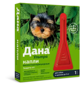Apicenna Дана Ультра капли против клещей и блох для собак и щенков до 5 кг, 0,4 мл