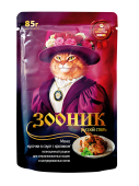 Зооник Влажный корм для стерилизованных кошек, кролик в соусе, 85 г