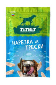 TiTBiT Лакомства для собак Рыбная Нарезка из трески, 80 г  027837 
