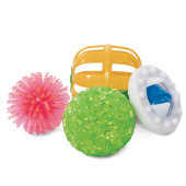 Triol Набор игрушек для кошек "Активная игра 25" (3 мяча d40мм, d45мм, d35мм, погремушка d40мм)