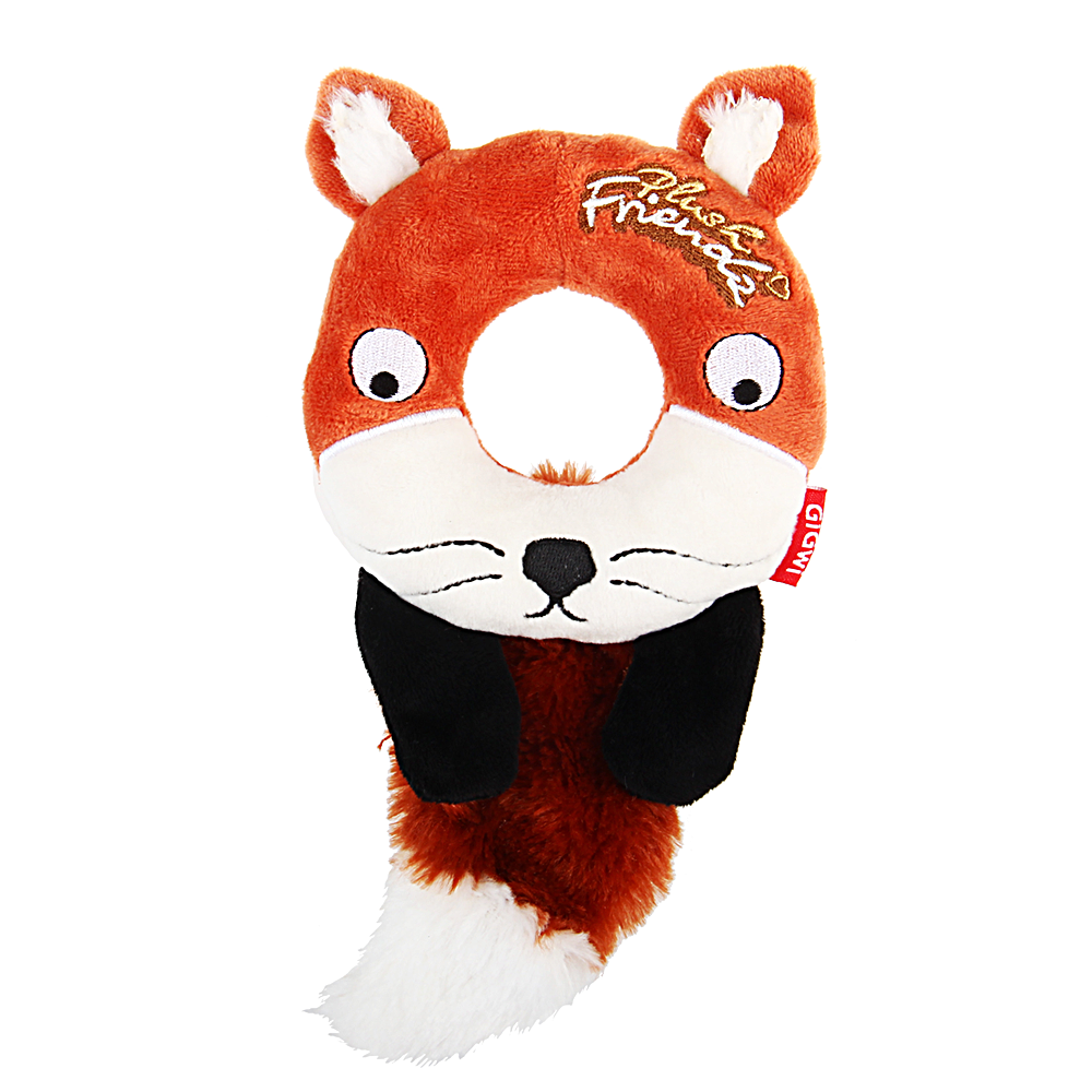 GiGwi Игрушка для собак Лиса с пищалкой 20см, серия PLUSH FRIENDZ