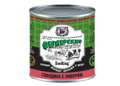 ZOORING Консервы для собак, Сочные кусочки мяса в желе Говядина с ливером, 850 г