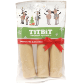 TiTBiT Новогодняя коллекция Лакомство для собак Сахарная косточка с говядиной 120 г