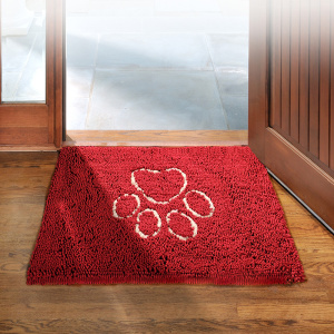 Dog Gone Smart "Dirty Dog Doormat", супервпитывающий коврик, L,66*89 см, красный