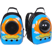  Рюкзак - переноска для животных "ЛЮБИМЫЙ БРО", Я - Лев!, 27*33*43 см до 7кг (сетка, иллюминатор, подложка) 