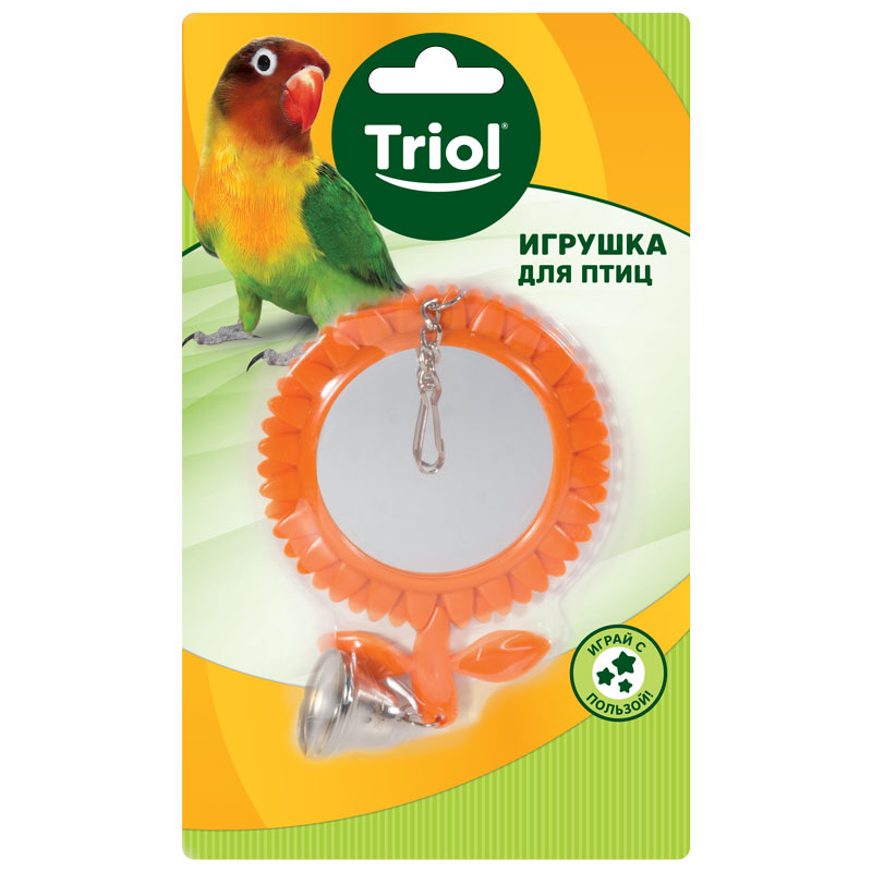 Triol Игрушка для птиц - зеркало "Подсолнух", 80*175мм