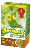 Зооник Зерносмесь для волнистых попугаев "С орехами" 500 г
