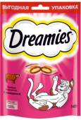 Dreamies Лакомство для кошек подушечки с Говядиной,