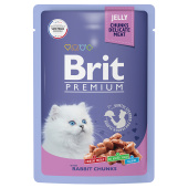 Brit Premium Пауч для котят кролик в желе, 85 г