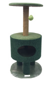 Дружок Домик-когтеточка для кошек, на платформе с полкой, 007, 51*86 см