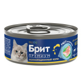 БРИТ ПРЕМИУМ Риет из цыпленка для стерилизованных кошек, 100 г